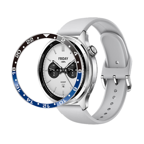 Stilren ram för Xiaomi Watch S3/S4 Blå+svart
