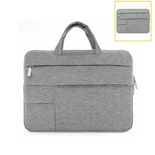 Fodral för bärbar dator, stötsäker skyddande datorbärfodral med framficka Grey L Grey L