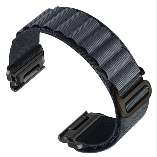 Nylon urrem til Garmin Fenix 8/8S/6/6X/7/7X/Pro/Tactix Mørkegrå 20 mm