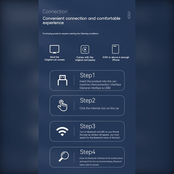 Smart Carplay & Android Auto Trådløs Adapter - 2-i-1 Forbindelsesboks, kompatibel med Apple og Android Enheder
