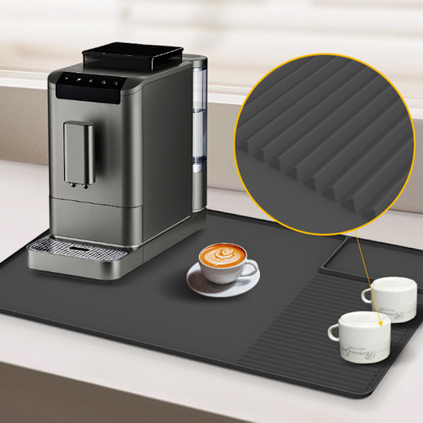 Silikonemåtte til kaffemaskine Sort