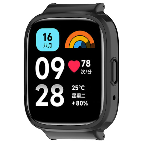 Fodral för Redmi Watch 3 - 20 mm Öppning - Svart