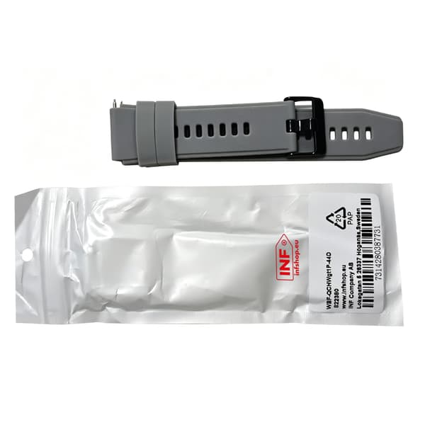 Silikone urrem til Huaiwei Watch 4 Pro/GT4 46mm/GT 3/GT2 Pro/Watch Ultimate LightGrey LightGrey