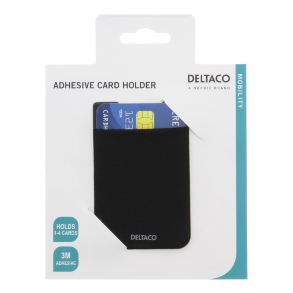 Adhesive credit card holder, 3M adhesive, black