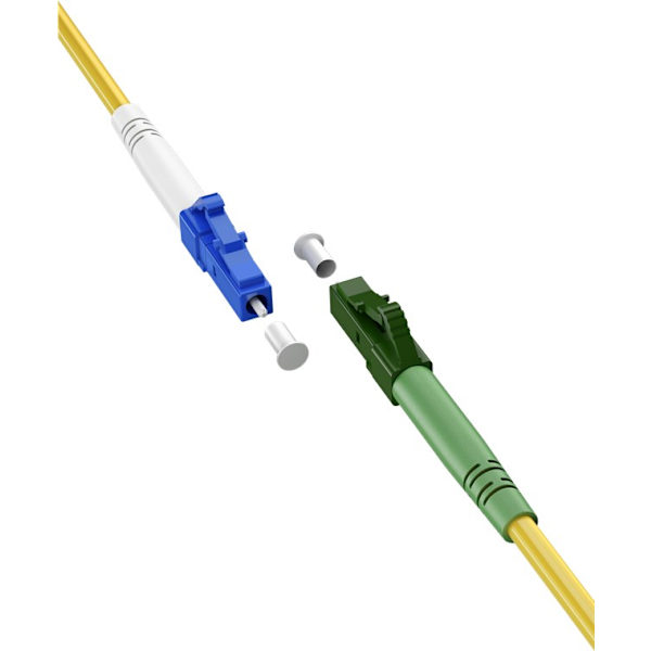 Fiberoptisk kabel (FTTH), Singlemode (OS2) Yellow, gul (Simplex), 20 m