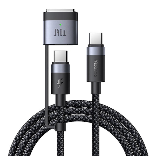 2-i-1 USB-C till USB-C + Magsafe 3-kabel Mcdodo CA-0140, 2m (svart)