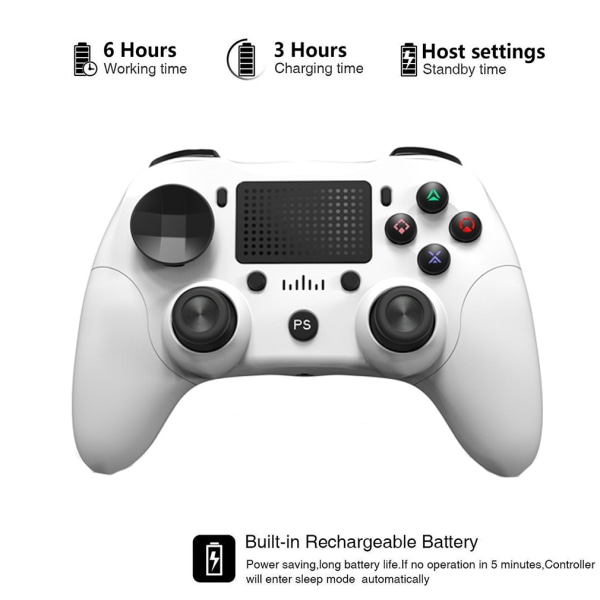 Trådløs 6-akset controller til PS4 - Hvid