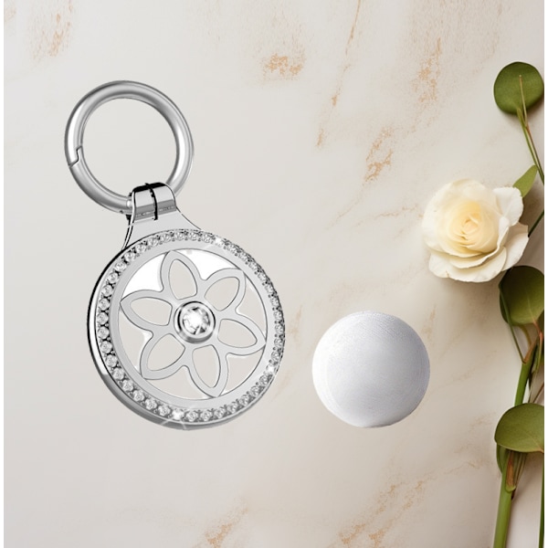 Premium Metal AirTag Etui: Fuld Beskyttelse & Anti-Tab Design Sølv