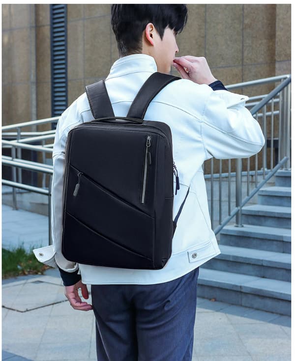 Business Commute 3-Piece Backpack Set , Lightweight Black Black