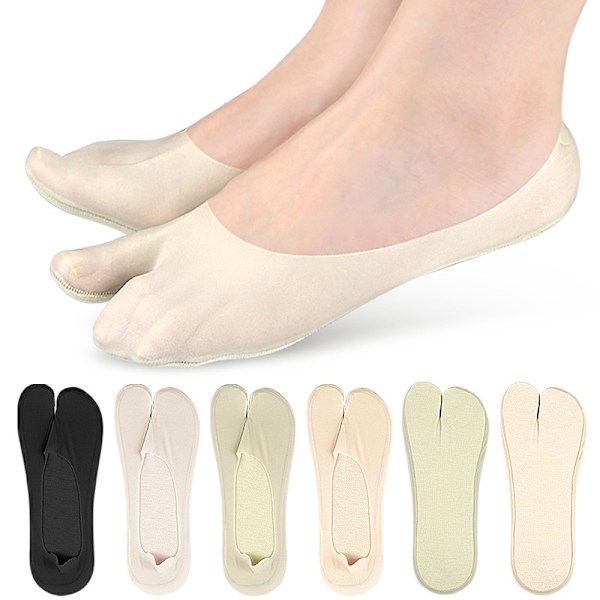 Is Silk Split Toe No Show Strumpor - 4 Par Sommarstrumpor