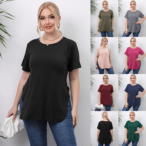 Plus-kokoinen musta T-paita 4XL