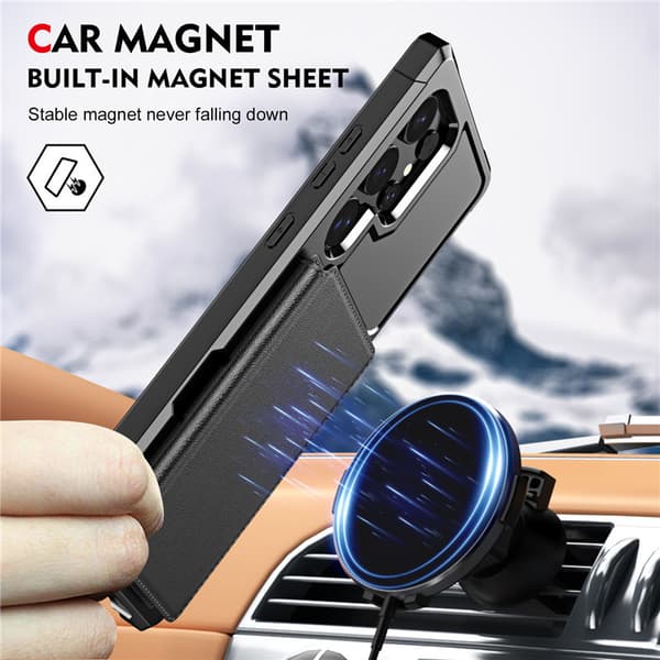 Elegant sort etui til Samsung S24 Plus: Beskyttelse og stil