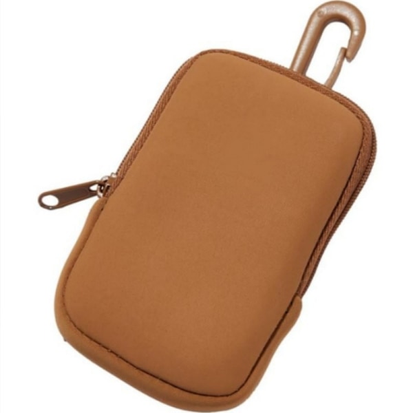 Zipper Pouch med fjäderkrok, necessär arrangör kaffe