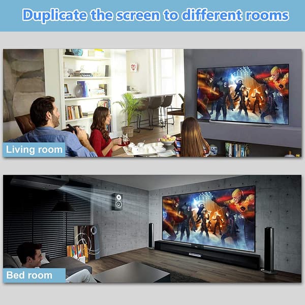 4K HDMI splitter 1 ind / 2 ud Black Black