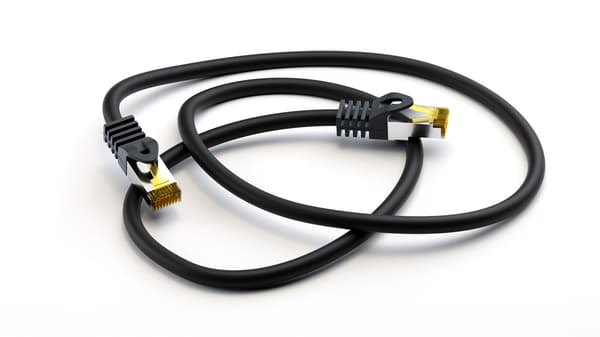 RJ45 netværkskabel S/FTP (PiMF), 500 MHz, med CAT 7 råkabel, sort, 15 m