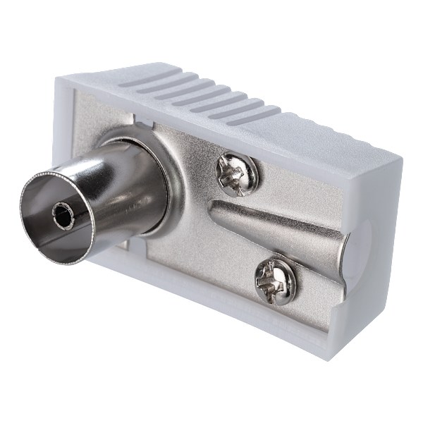 Antenna connector, 9.5mm fe, angled, gold connectors