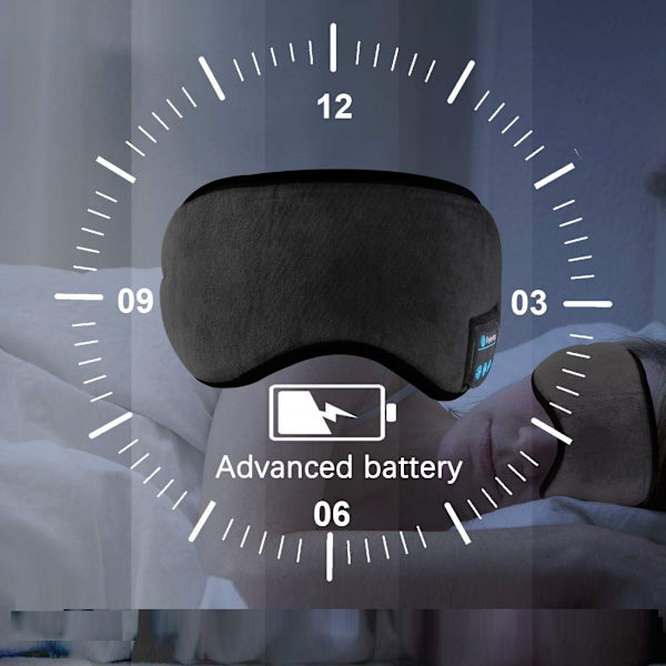 Sovhörlurar - Sovmask med hörlurar Bluetooth 5.0 Black Black