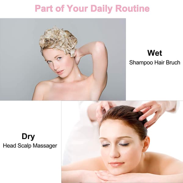 Børste til hovedbundsmassage og peeling Pink Pink