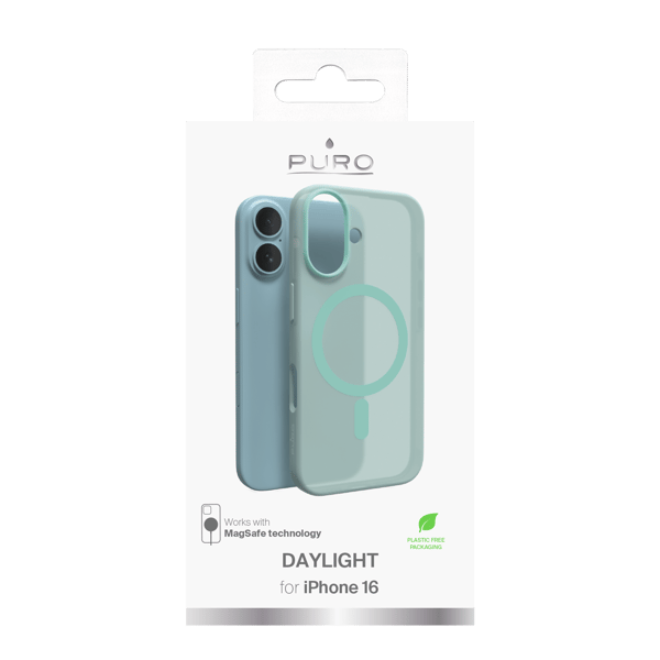 iPhone 16 silicone cover DAYLIGHT, semi-transparent, green
