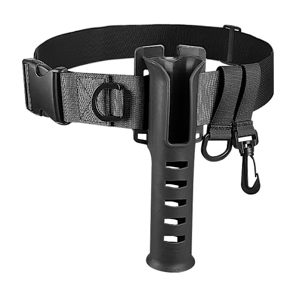 Tactical Fishing Belt with Rod Holder Musta