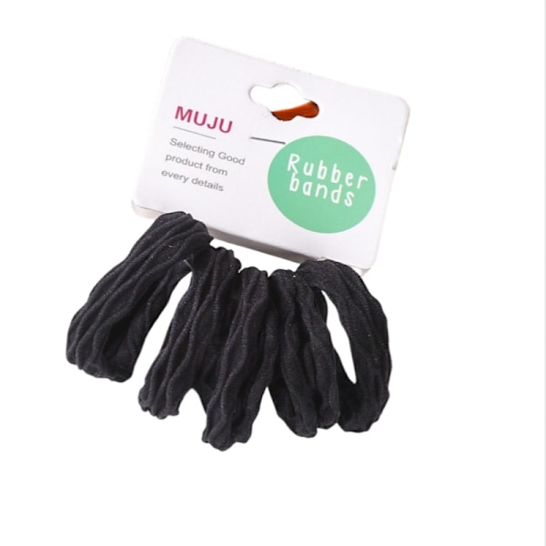 Hög Elastisk Sömlös Hårband - 5-pack Håraccessoarer Svart