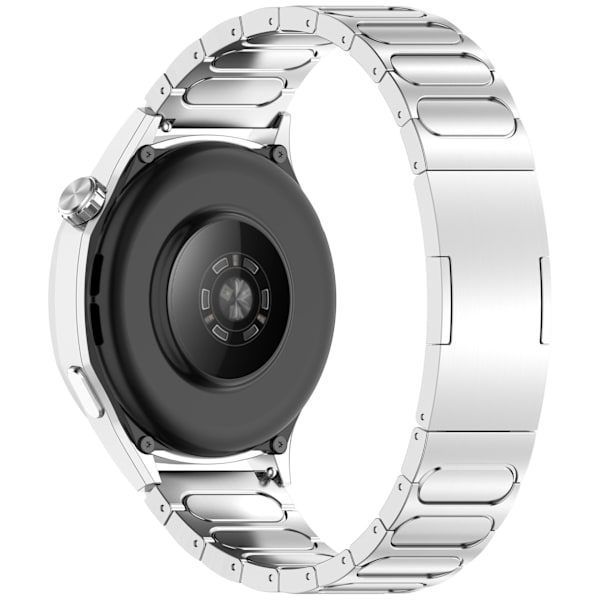 Titanium urrem til 22 mm Smartwatch Silver Folding Clasp Silver
