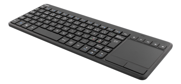 Wireless mini kb, USB nano, nordic, 86 keys, black