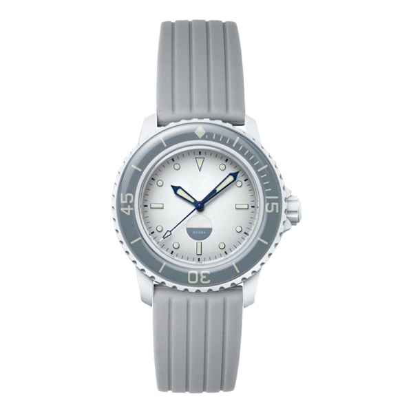 Silikone urremsudskiftning til Blancpain X Swatch Grå