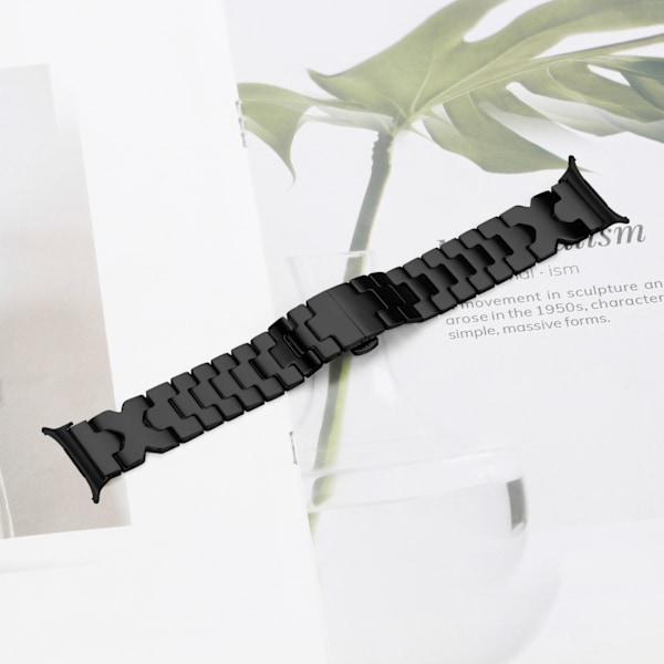 Elegant rustfrit stålrem til Samsung Watch7 47mm Ultra Sort