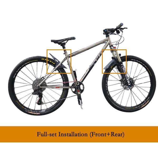 Snabbfäste Mountainbike Stänkskärm - Flexibelt & Lätt PP Material