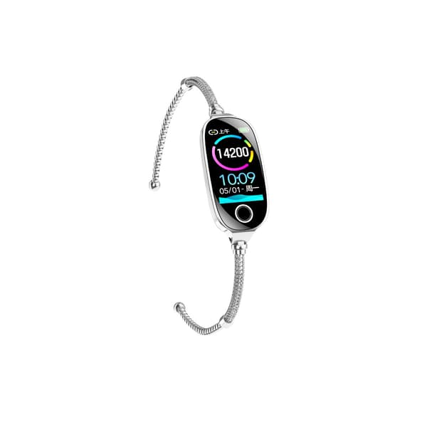 Smartwatch armbånd med blodtryk, SpO2 og pulsmåling, IP67, Bluetooth 5.3, 50+ sportsprogrammer, kompatibelt med iOS og Android Silver Silver