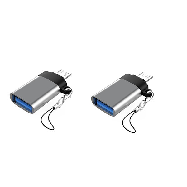 2-pack Android Lanyard Adapter Grå