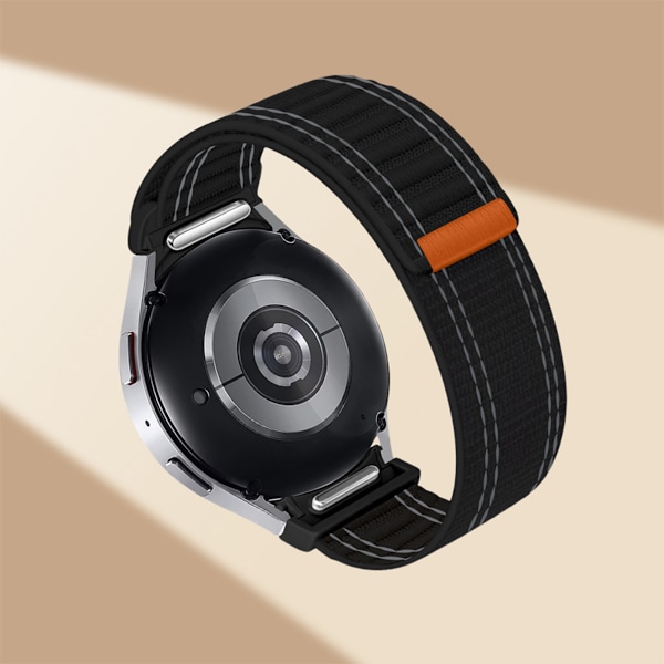 Snyggt Nylon Armband för Samsung Galaxy Watch Ultra - 22mm Svart