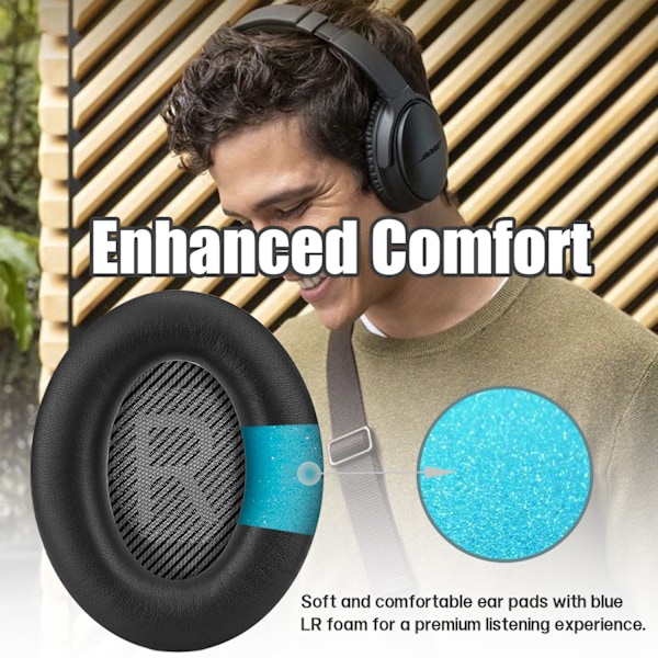 INF Öronkuddar och kuddar för huvudbygel Bose QC15 QC25 QC35 hörlurar
