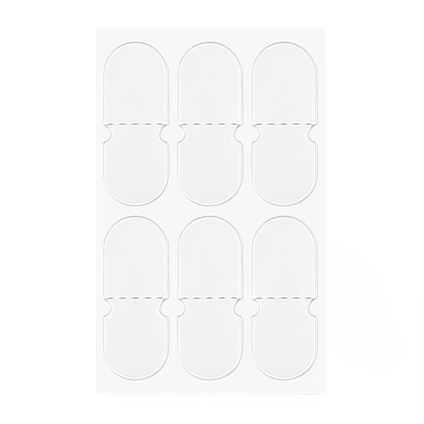 Usynlige øremærker, øretape - 10 ark Matte Transparent
