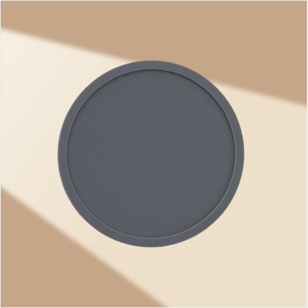 Sæt med 10 silikone coasters til bar, kaffe og vand Grey Grey