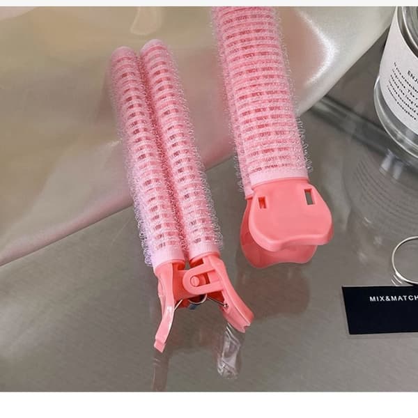 Air Bangs Volumizing Hår Roller Clip Set - Rosa Root Fluffy Hårklämmor för Volym