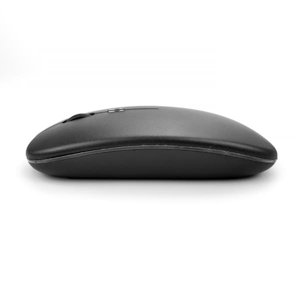 Trådlös mus - 2,4G + Bluetooth, dubbelt läge, belyst svart