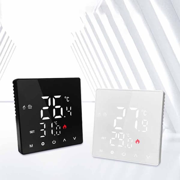 Zigbee Smart Termostat för Elektrisk Golvvärme med Extern Sensor, Tuya kompatibel White White