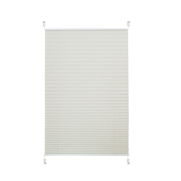 Plisseret foldegardin i polyester Beige L