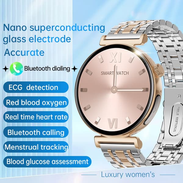 Smartwatch til kvinder med EKG- og Bluetooth-funktioner
