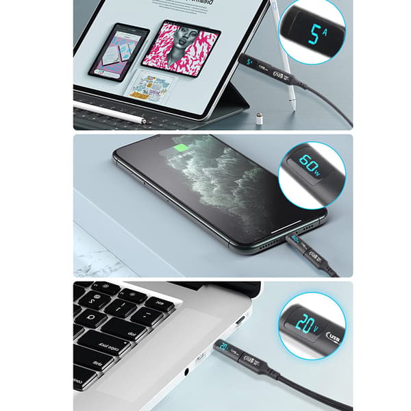 240W USB 2.0 Digitaalinen näyttöadapteri Grey Grey