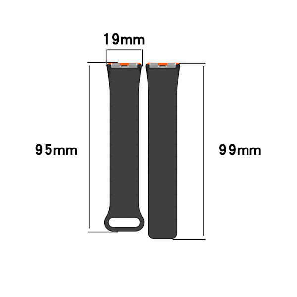 Huawei Band 10, 9, 8 Rem - Stilfuld magnetisk lukning Sort