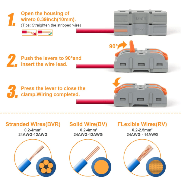 4 In 4 Out Quick Wiring Kaapeli Kompakti sähköliitin