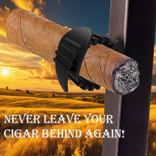 Silikone Magnetisk Cigarholder Clip - Sort, Udendørs Brug