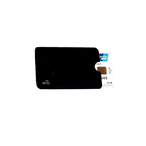 12 stk. RFID-blokerende korthylstre Sort