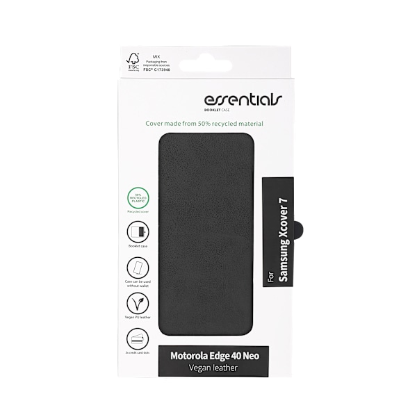 Motorola Edge 40 Neo PU wallet, 3 cards, black