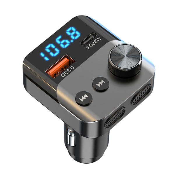 Bluetooth 5.3 FM-sender bilopladeradapter