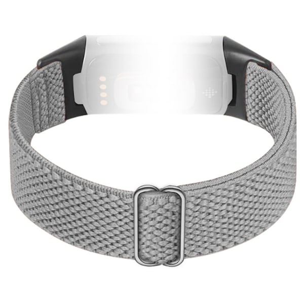 Nylon urrem til Fitbit Charge 5/6 LightGrey LightGrey