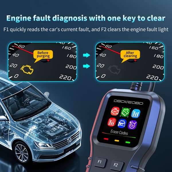 Motor Diagnostic OBD2 Scanner - Check Engine Light Reader